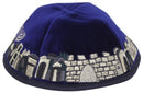 Majestic Giftware - Royal Blue Velvet With Multiple Color Embroidery & Full Jerusalem -