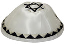Majestic Giftware - White Satin With Blue & Silver Embroidery & Star of David, 20 - 21cm