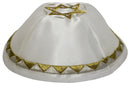 Majestic Giftware - White Satin With Gold & Silver Embroidery & Star of David, 20 - 21cm