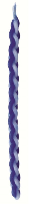 Havdalah Candle: Braided Wax - Blue & White