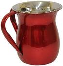 Wash Cup: Stainless Steel Shiny - Red