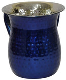 Wash Cup: Stainless Hammered - Blue