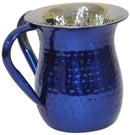 Wash Cup: Stainless Hammered - Blue
