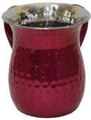 Wash Cup: Stainless Hammered Red