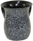 Wash Cup: Stainless Steel Marble Design - Black