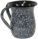 Wash Cup: Stainless Steel Marble Design - Black