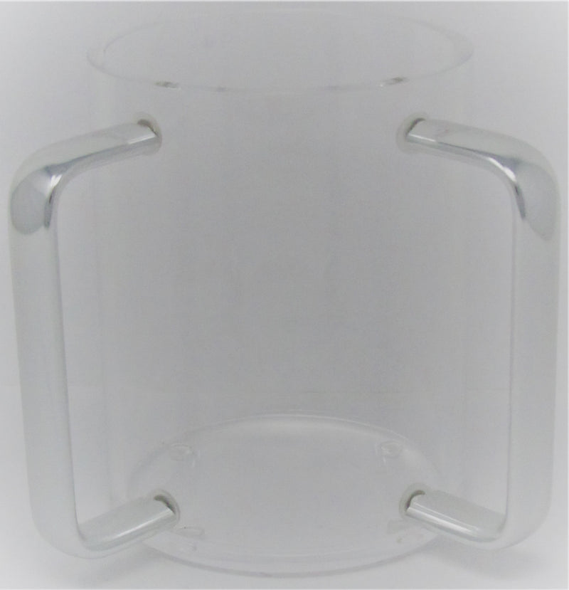 Wash Cup: Lucite - Silver Handles