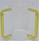 Wash Cup: Lucite - Gold Handles