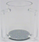 Wash Cup: Lucite - Silver Sparkle Base