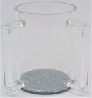Wash Cup: Lucite - Silver Sparkle Base