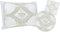 Pesach Set: Radiance Collection Diamond Shape In Center White Crushed Velvet And Suede