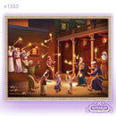 Wall Decoration: Canvas Painting With Lights - Simchas Bais Hashoeva Design