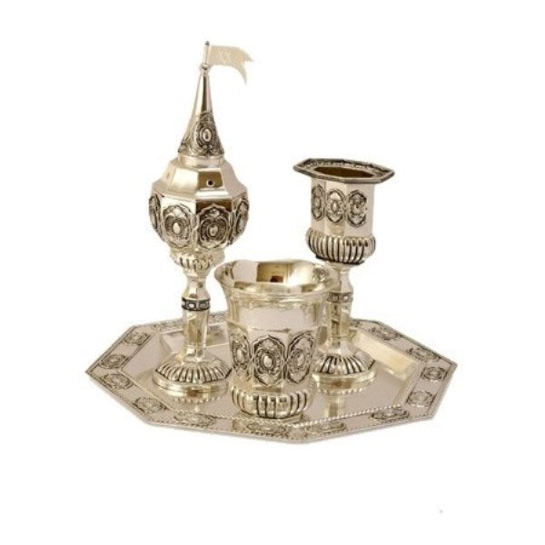 Havdalah Set: Silver Plated - 4 Pcs