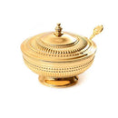 Honey Dish & Spoon - Gold