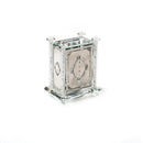Tzedakah Box: Crystal With Metal Plate