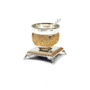 Salt Dish: Silver Plated Gold Filigree Design