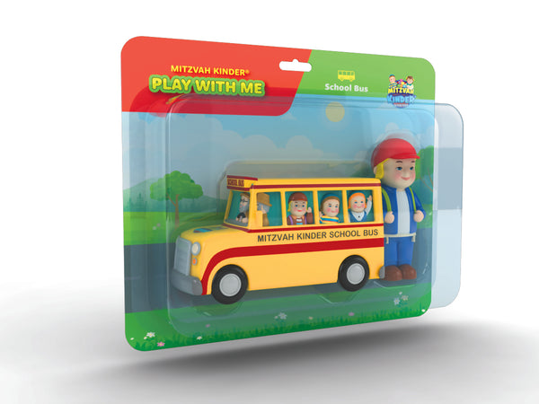 Mitzvah Kinder: Play With Me Playset - School Bus (2 Pcs)