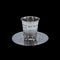 Kiddush Cup & Tray: Stainless Steel - Pri HaGafen Design (5 oz.)