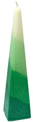 Havdalah Candle: Pyramid Shape - Green