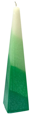 Havdalah Candle: Pyramid Shape - Green