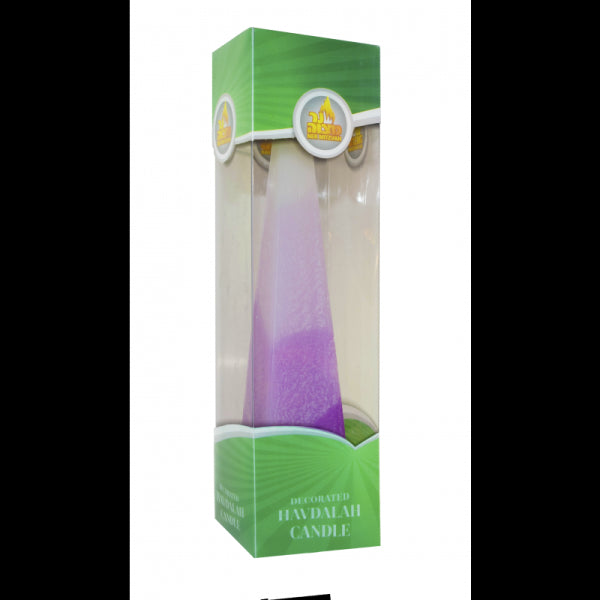 Havdalah Candle: Pyramid Shape - Purple