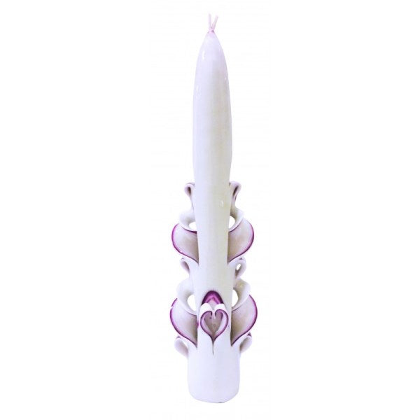 Havdalah Candle: Tapered Hand Carved