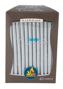 45 Pk. Silver Metallic Chanukah Candle