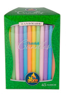 45 Pk. Multi Color Pastel Chanukah Candle
