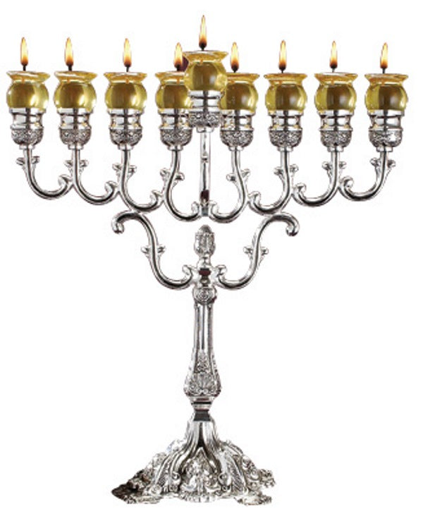 Silver Plated Oil Menorah