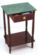 Menorah Stand With Drawer & Marble Top