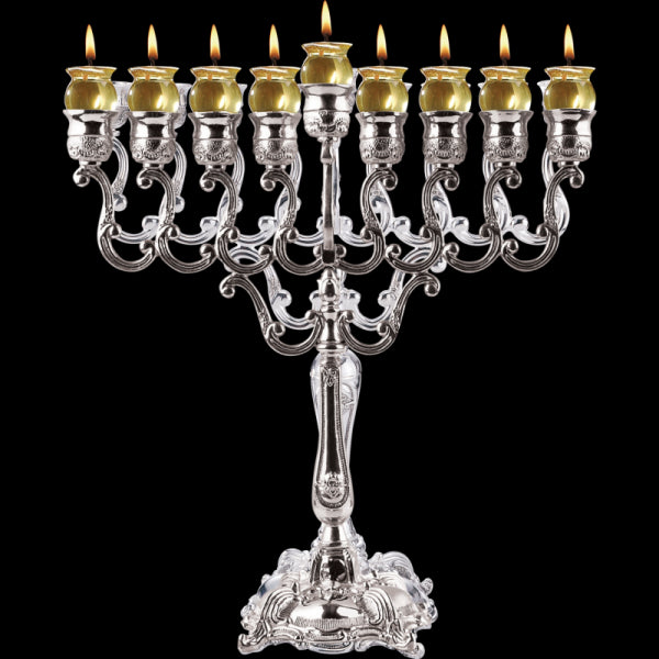 Silver Plated Oil Menorah