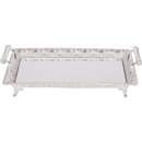 Tray: Mirror Glass - Silver Plated
