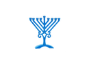 Chanukah Menorah: Straight - Blue