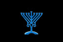 Chanukah Menorah: Straight - Blue