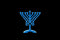 Chanukah Menorah: Straight - Blue