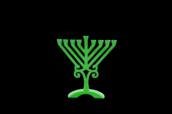 Chanukah Menorah: Straight - Green