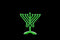 Chanukah Menorah: Straight - Green