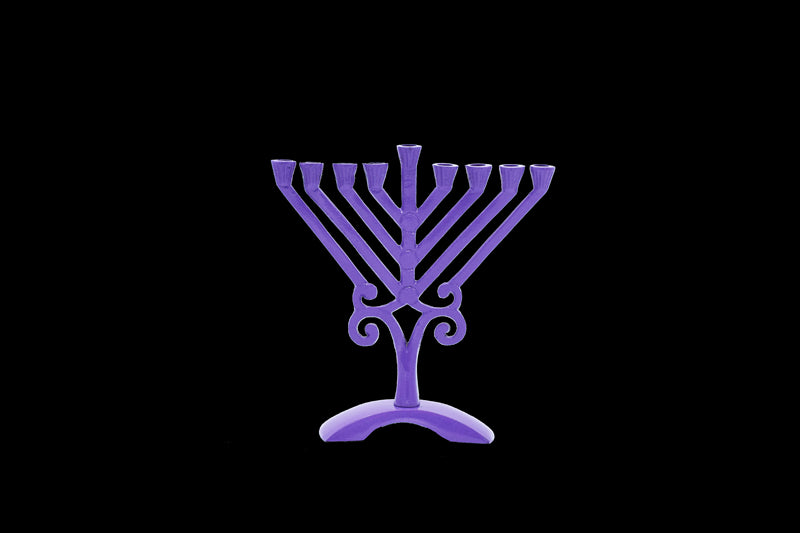 Chanukah Menorah: Straight - Purple