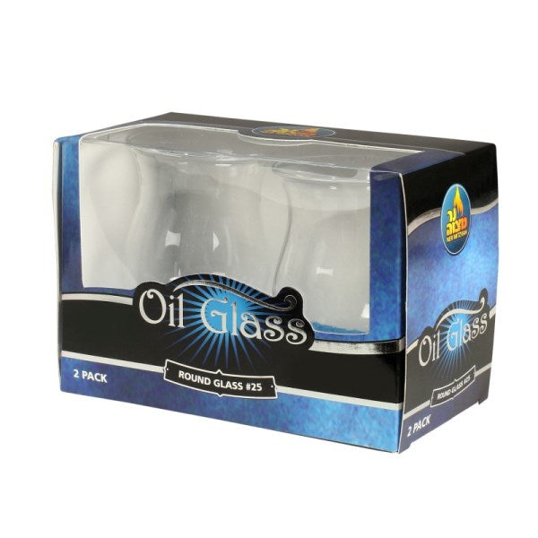 Oil Glass: Round Glass #25 - 2 Pack