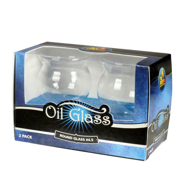 Oil Glass: Round Glass #4.5 - 2 Pack