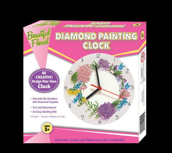 Diamond Painting Clock - Beautiful Floral