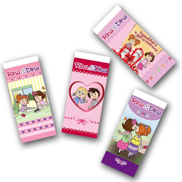Rina and Dina School Erasers 2 Pack