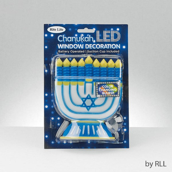 Chanukah Led Window Decoration: Color Changing Bulbs