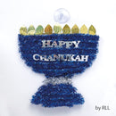 Menorah Shaped Tinsel Decoration