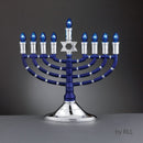 Premium Blue & Silver Electric Chanukah Menorah
