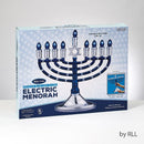 Premium Blue & Silver Electric Chanukah Menorah