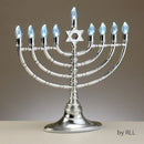 Silvertone Led Menorah: 3 Convenient Power Options