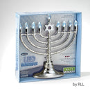 Silvertone Led Menorah: 3 Convenient Power Options