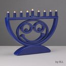 Blue Menoji The Led Menorah That Makes You Smile!