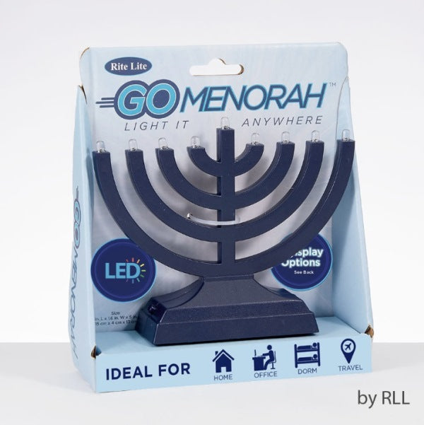 Go Menorah Light It Anywhere Led Battery USB Navy